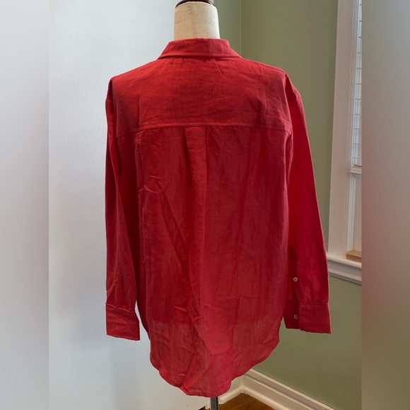 NWT Women’s Anthropologie The Bennet Buttondown Shirt by Maeve: Linen Edition - Picture 6 of 9